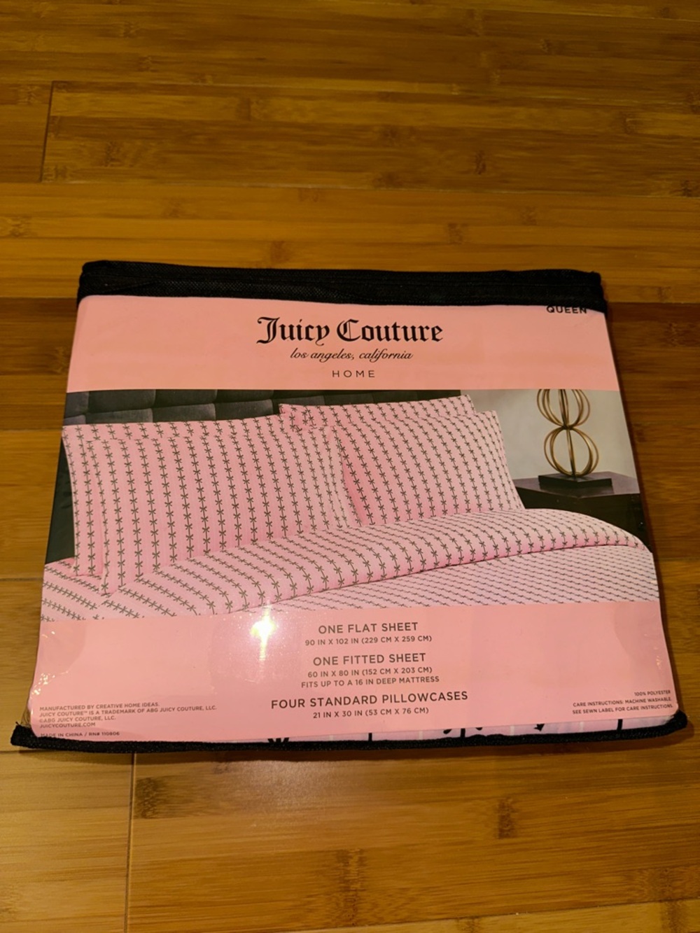 Juicy Couture Pink Star Print Bedding Set